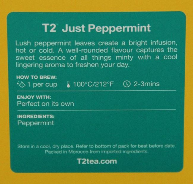 Picture of TEA - T2 PEPPERMINT BAGS 