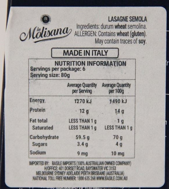 Picture of PASTA - LA MOLISANA LASAGNE NO219