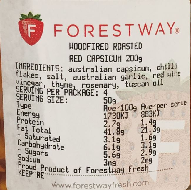 Picture of FORESTWAY ROASTED RED CAPSICUM