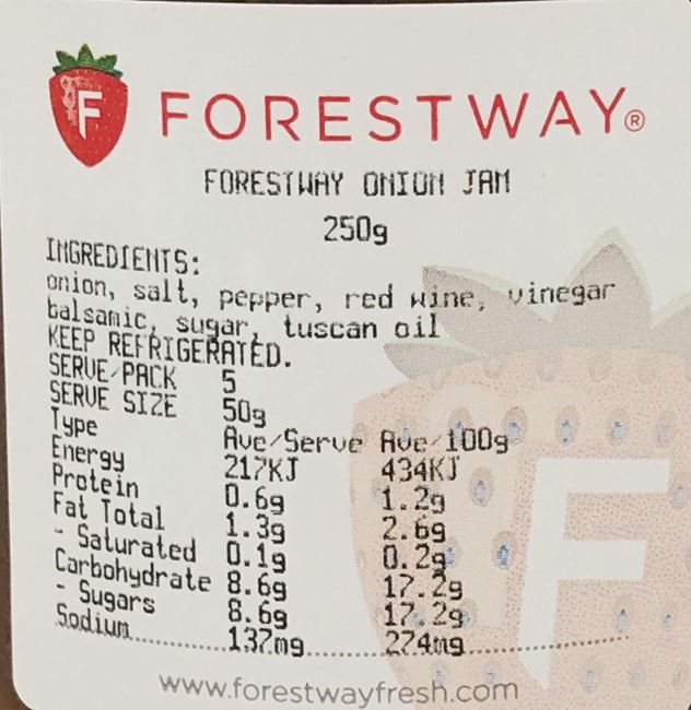 Picture of FORESTWAY ONION JAM