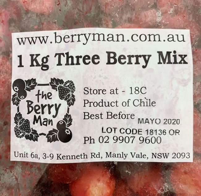 Picture of FROZEN THREE BERRY MIX (CHILE)