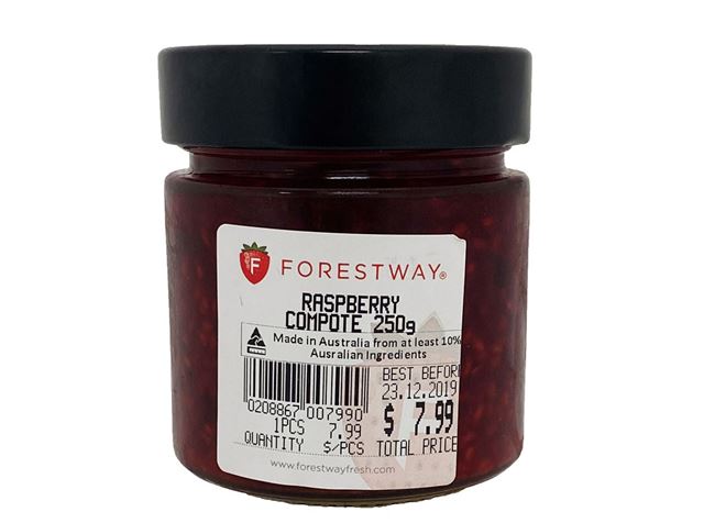 Picture of FORESTWAY RASPBERRY COMPOTE 250g