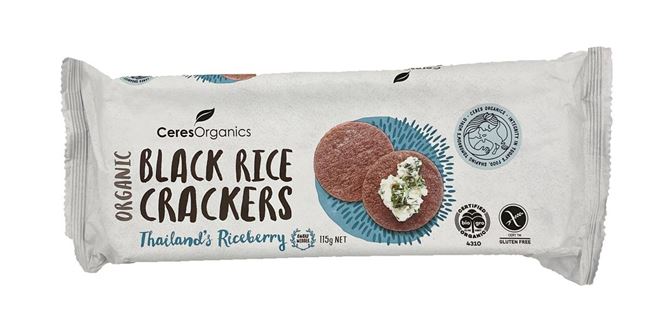 Picture of CERES BLACK RICE CRACKERS RICEBERRY