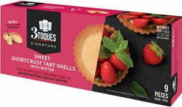 Picture of 3 TOQUES SWEET SHORTCRUST TART SHELLS 216G