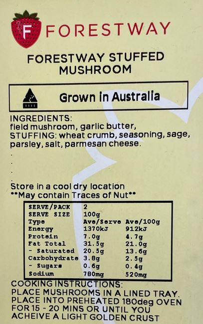 Picture of FORESTWAY STUFFED MUSHROOM 
