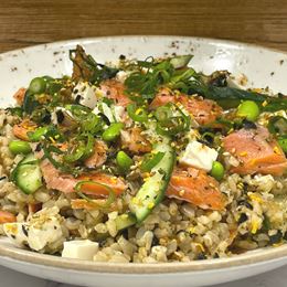 Picture of LARGE HOT SMOKED SALMON & RICE SALAD