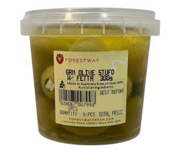 Picture of FORESTWAY GREEN OLIVE STUFFED WITH FETTA 200g