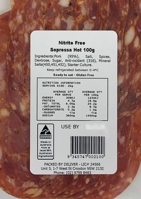 Picture of NITRATE FREE SOPRESSA HOT