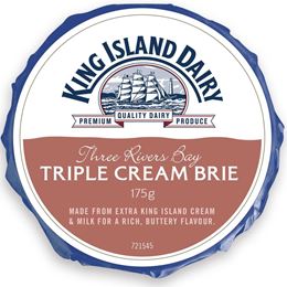 Picture of KING ISLAND DAIRY THREE RIVERS BAY TRIPLE CREAM BRIE