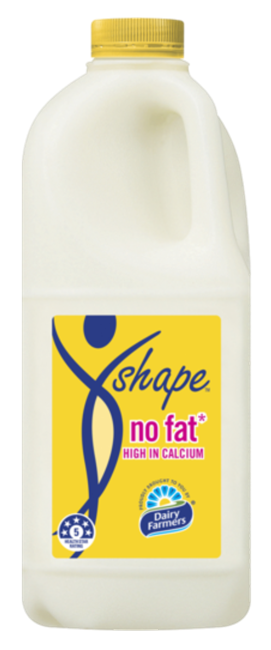 Picture of MILK - DAIRY FARMERS SHAPE NO FAT 2L