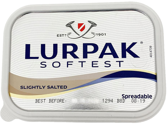 Picture of BUTTER - LURPAK SOFTEST SLIGHTLY SALTED SPREADABLE