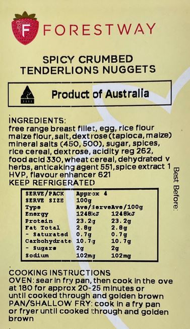 Picture of TENDERLION NUGGETS - SPICY CRUMBED (6 PACK)