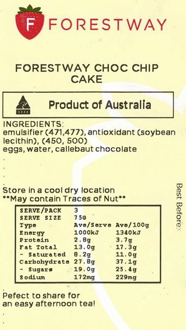 Picture of FORESTWAY CHOCOLATE CAKE