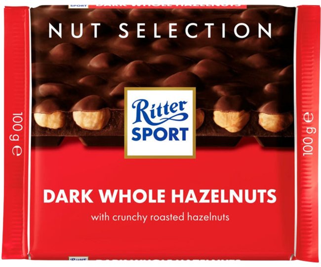 Picture of RITTER SPORT - DARK WHOLE HAZELNUTS