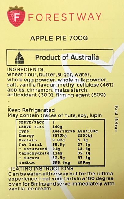 Picture of APPLE PIE 700G 