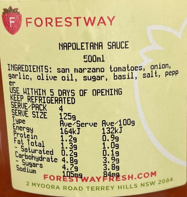 Picture of FORESTWAY NAPOLETANA SAUCE