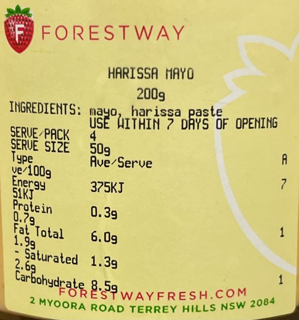 Picture of FORESTWAY HARISSA MAYO 
