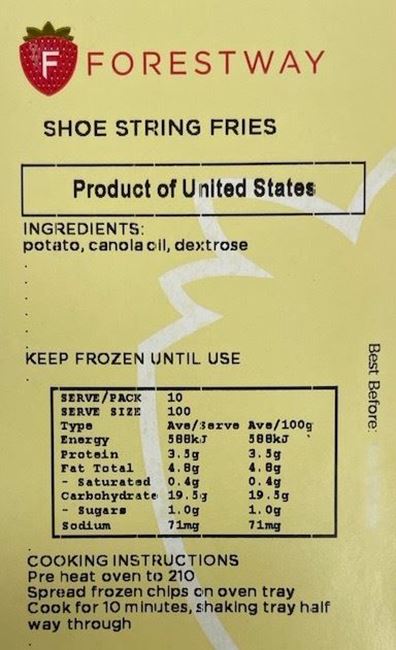 Picture of SHOE STRING FRIES 6MM 