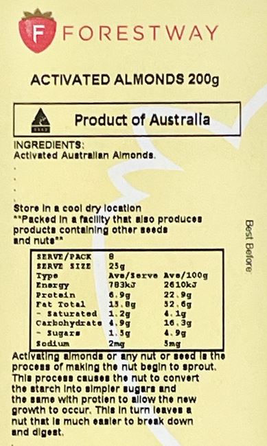Picture of FORESTWAY ACTIVATED ALMONDS