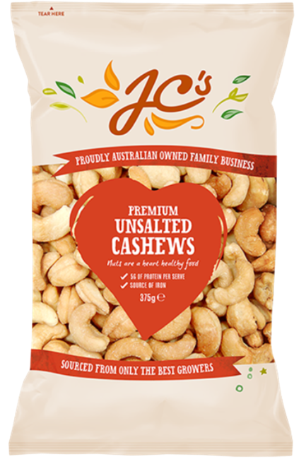Picture of JC'S UNSALTED CASHEWS 
