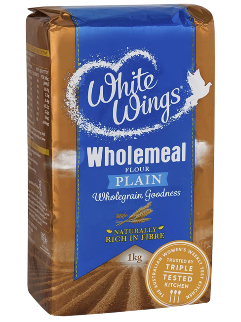 Picture of WHITE WINGS WHOLEMEAL PLAIN FLOUR 1KG