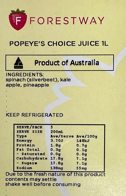 Picture of POPEYE'S CHOICE JUICE 1LT